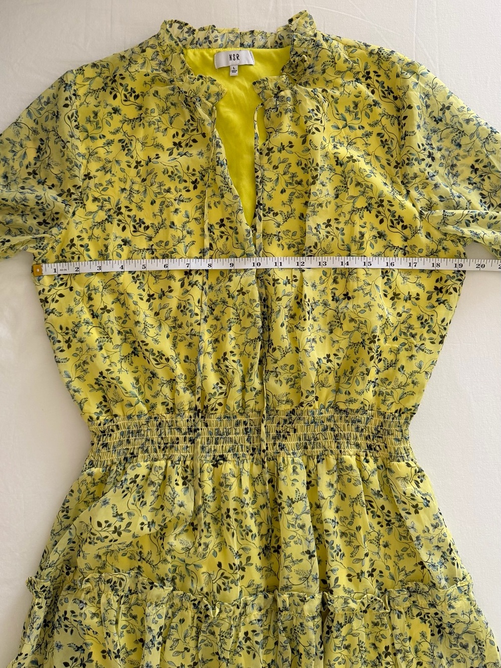 NSR Yellow Floral Ruffled Mini
Dress - Picture 5 of 8